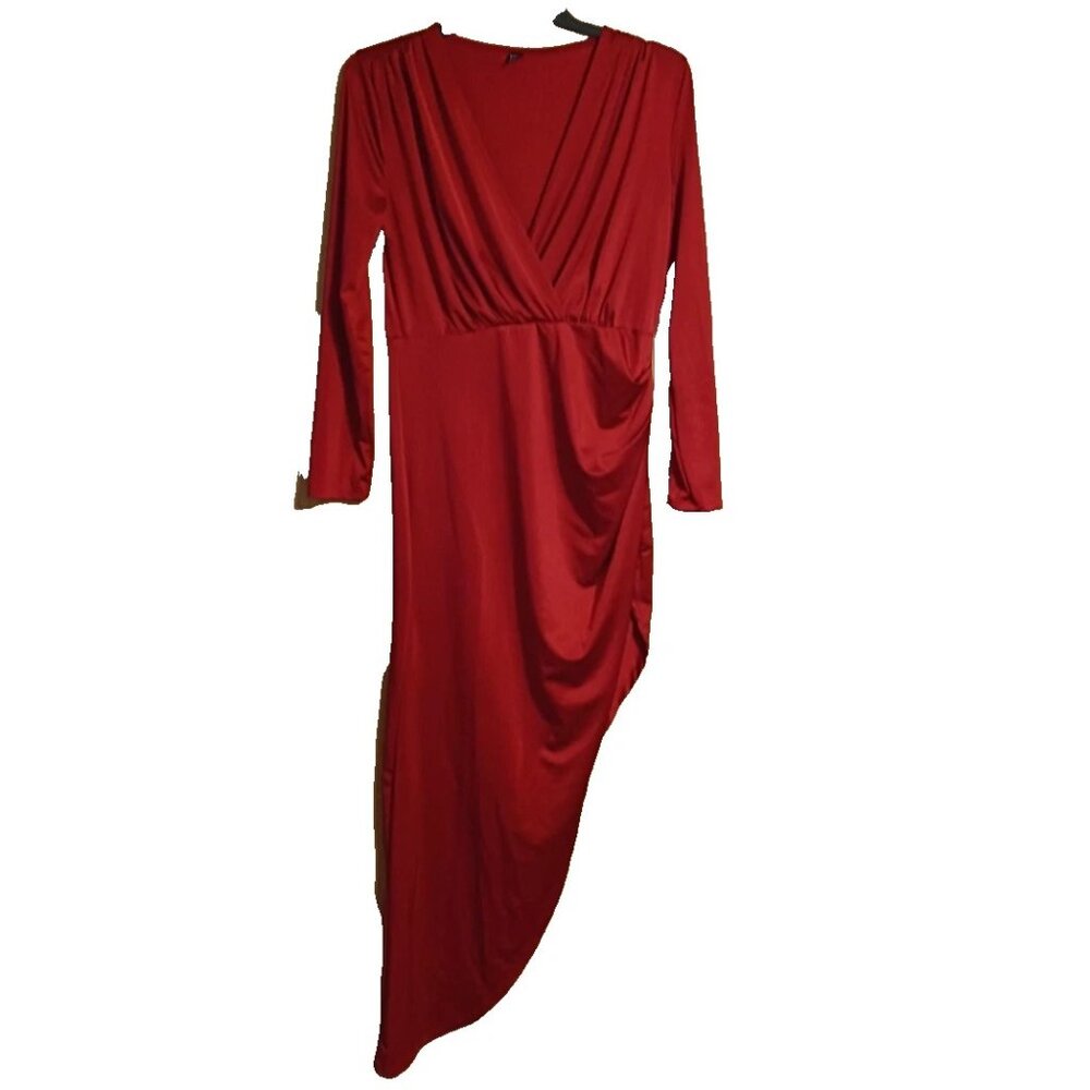 Shein Evening Dress Red Assymetrical Size XL
